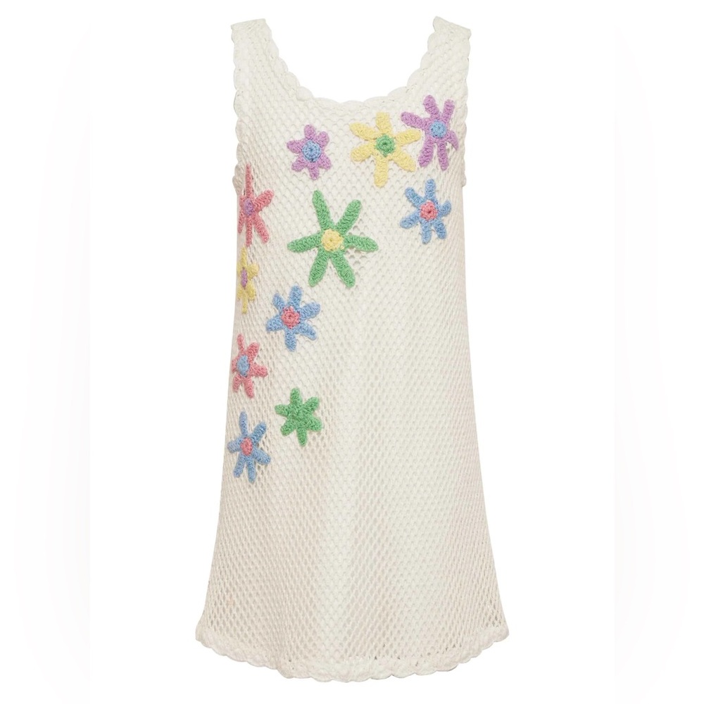 NWT Beach Riot Cream Crochet Cover-up Dress size 11/12